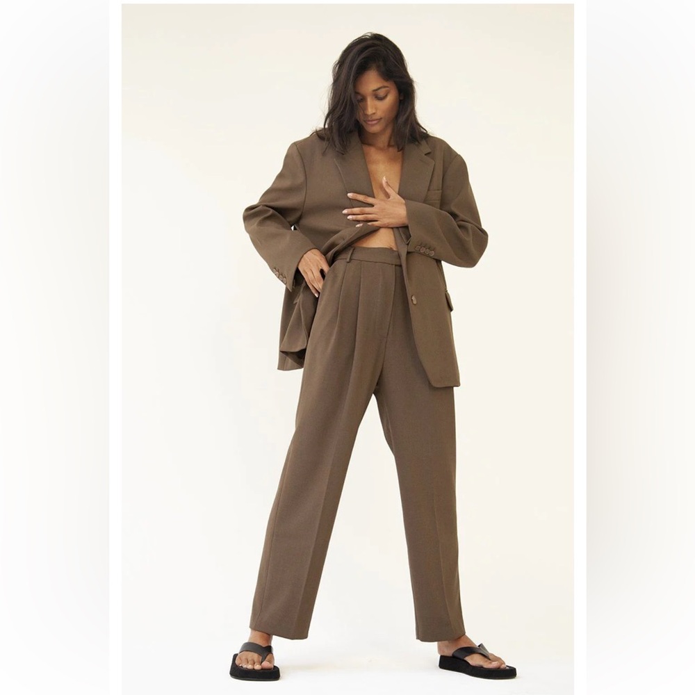 Frankie shop double pleated pant - small